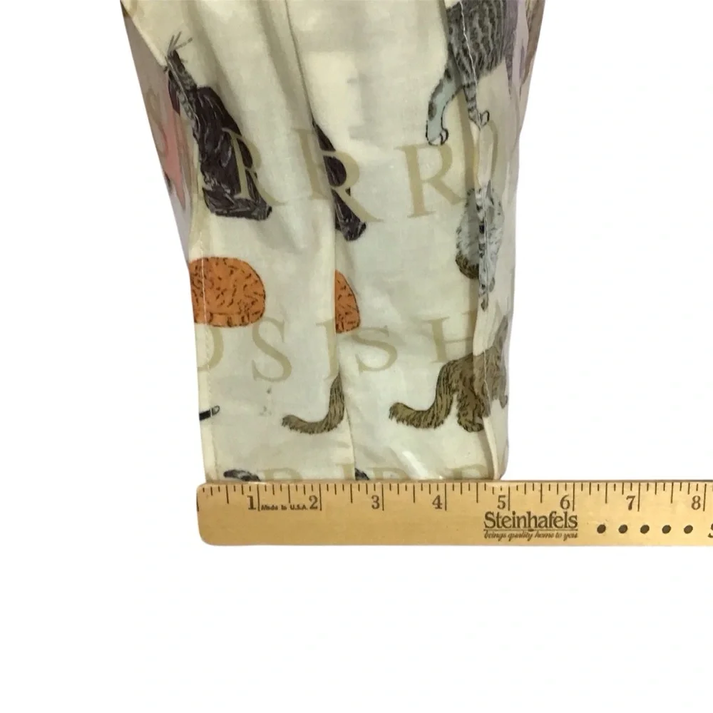 Harrods Cat Print Tote Bag - Cream and Multicolor